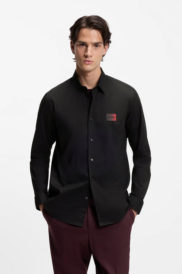 ΠΟΥΚΑΜΙΣΟ HUGO - 001 ΜΑΥΡΟ